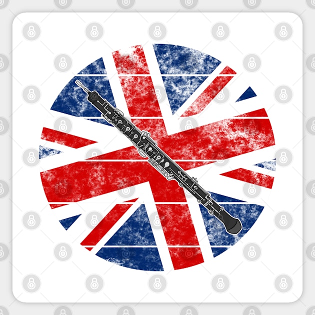 Oboe UK Flag Britain Oboist British Musician Sticker by doodlerob